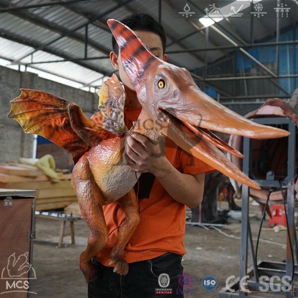 MCSDINO Egg and Puppet Realistic Pterosaur Hand Puppet For Festival Events-BB015