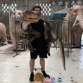 Load image into Gallery viewer, MCSDINO Egg and Puppet Velociraptor Puppet Wrapped Around Shoulder-BB071
