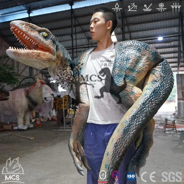 Wearable Winding Dinosaur Raptor Shoulder Puppet-BB042