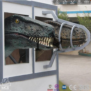 MCSDINO Other Dinosaur Series Animatronic Raptor Head In Cage-OTD024