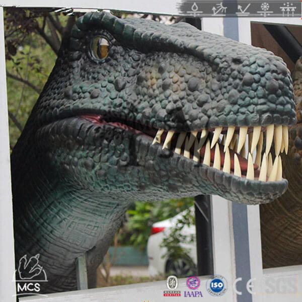 Animatronic Raptor Head In Cage-OTD024
