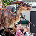 Load image into Gallery viewer, MCSDINO Ride And Scooter Amusement Dinosaur Ride Parasaurolophus-RD007
