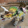 Cargar la imagen en la vista de la galería, MCSDINO Ride And Scooter Kids Ride Walking Dinosaur Triceratops-RD012
