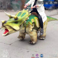 Cargar la imagen en la vista de la galería, MCSDINO Ride And Scooter Kids Ride Walking Dinosaur Triceratops-RD012
