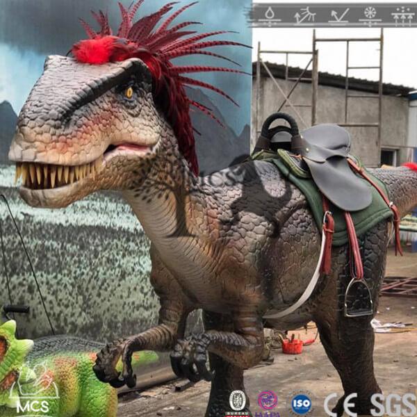 Raptor With Red Feathered Dinosaur Ride-RD028 – mcsdino