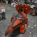 Carica l'immagine nel visualizzatore della galleria, MCSDINO Ride And Scooter Red Triceratops Scooter Electric Bike-RD052
