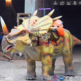Cargar la imagen en la vista de la galería, MCSDINO Ride And Scooter Theme Park Ride Walking Styracosaurus-RD014
