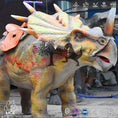 Carica l'immagine nel visualizzatore della galleria, MCSDINO Ride And Scooter Theme Park Ride Walking Styracosaurus-RD014
