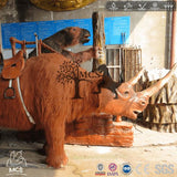 MCSDINO Ride And Scooter Woolly Rhino Kiddie Amusement Rides-RD025