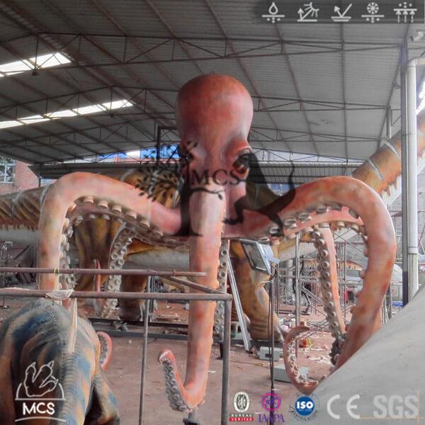Amusement Attraction Animatronic Octopus Prop