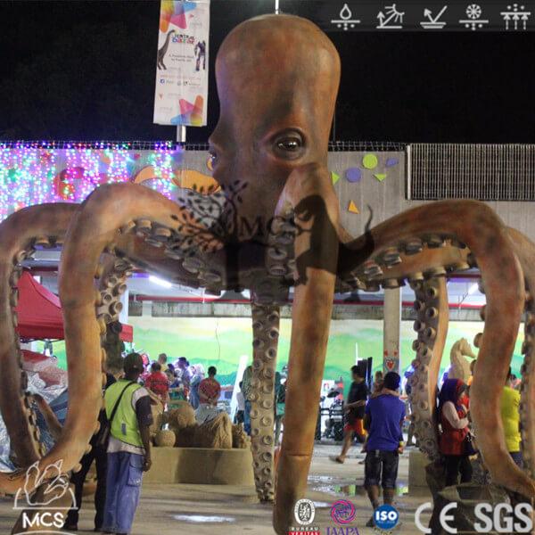 Amusement Attraction Animatronic Octopus Prop