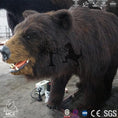 Carica l'immagine nel visualizzatore della galleria, MCSDINO Robotic Animals Animatronic Brown Bear Model
