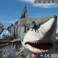 Carica l'immagine nel visualizzatore della galleria, MCSDINO Robotic Animals Scary Large Robotic White Shark Model
