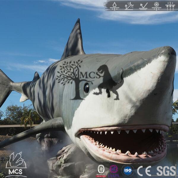 Scary Large Robotic White Shark Model – mcsdino