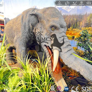 MCSDINO Robotic Beasts Simulated Animals Platybelodon Statue-AFP004