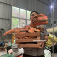 Bild in Galerie-Betrachter laden, Tiger Strips Raptor In Crate Dino Puppet
